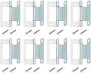 SG Store 8Pcs Cranked Flush Hinge 50mm Door Mechanical Hinges Furniture Hardware for 15-19mm Cupboard Door Motorhome Caravans Camper Van Door(with Screw)