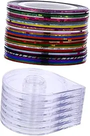 VINTORKY 1Set Nail Art Striping Tape Lines with Dispenser DIY Manicure Decor Kit for Creative Nail Designs and Patterns for Professional and Home Use