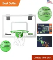 Sturdy Portable Glow-in-the-Dark Pro Mini Basketball Hoop - One Size