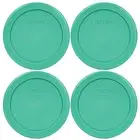 Pyrex 7202-PC 4" Round Green Replacement Lid 4 Pack For 1 Cup Glass Bowl New