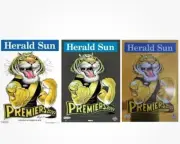 2019 Richmond Tigers Limited Poster Set Gold Foil, Black Premium Mark Knight Weg