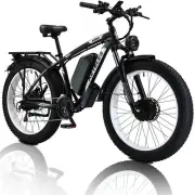 KETELES K800 2000W Dual Motor Electric Bike E-Bike 48V 23Ah 26*4" Fat Tire E-MTB