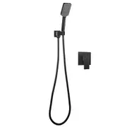 ACA WELS Black Bath 3-MODE Square Handheld Shower Head On Holder Wall Connector 1.5m SUS Hose Mixer Tap