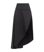 Alaïa Fluid Asymetric Midi Skirt FR38,FR40 black