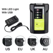 Adapter Charger For Ryobi 40V Li-ion Battery With USB 5V 2.1A LED Light Type C