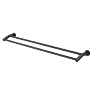 Caroma 900mm Matte Black Cosmo Double Towel Rail