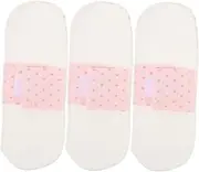 CLISPEED 3pcs Washable Cotton Menstrual Pads Skin Friendly Feminine Liners Absorbent Convenient Reusable Supply for Women Design for Comfort