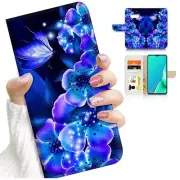 ( For Samsung S10+ / S10 Plus ) Flip Case Cover PB24503 Glowing Flower