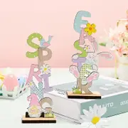 Wooden Easter Bunny / Spring Gnome Shelf Sitter