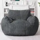 HABUTWAT Giant Bean Bag Chair for Adults, Large Bean Bag Floor Sofa Dark Grey