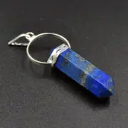 2 Inch Natural Lapis Double Terminated Hexagonal Point Healing Chakra Pendant