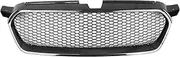 Front Grille Racing Grill Compatible With Subaru Legacy 2008-2009 Carbon Fiber Look/Gloss/Matte Black Upper Bumper Hood Mesh Grid(Carbon fiber look)