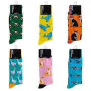 Fashion Novelty Funny Socks one Size 5-13 Men Socks Women Socks 6 Pairs