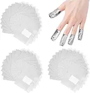 100Pcs Nail Polish Remover, Nail Foil Wraps for Soak Off Gel Polish Remover with Pre-attached Lint Free Cotton Pads for Fingers & Toes