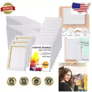 40-Piece Stretched Canvas Set 8x10 for Acrylic & Oil Painting - Art Essentials
