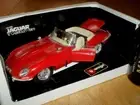 1961 JAGUAR "E" CABRIOLET, [BBURAGO] DIECAST METAL BUILT TOY, Scale 1:18