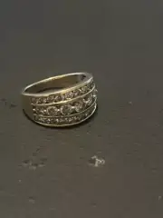 MICHAEL HILL 10ct Yellow Gold Ring 10K Diamond Ring 1.00ct Size O