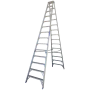 Indalex 4.3m 150KG Pro Series Industrial Aluminium Double Sided Step Ladder