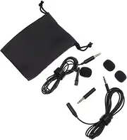 ERINGOGO 1Set Clip Lapel Microphone for Mobile Phones Cameras Portable Lavalier Mic for Interviews Professional Voice Reception for Journalists Lightweight Design