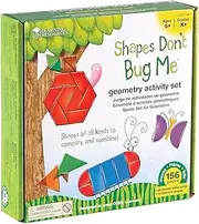 Learning Resources Shapes Don't Bug Me - Geometry Activity Set - 136 Pieces, Ages 5+ Learning Math Games for Kids, Back to School Activities, Classroom Games for Teachers, Multicolour