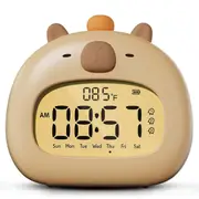 1PCS Capybara Alarm Clock for Kids, Ready to Rise Children'S Sleep Trainer,Cute Capybara Clock Dimm As Shown