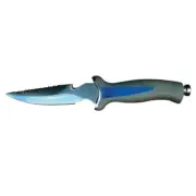 Mirage Dive Elite 22cm Diving Knife Stainless Steel Multi Purpose Blade Blue