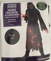 Scary Halloween Costume Hooded Horror Glow in the Dark Mask Child Medium 8-10