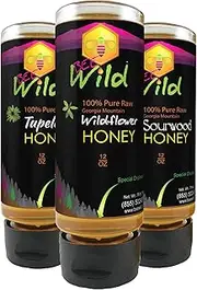 Bee Wild (formerly Organic Mountains) Honey Connoisseur's Tasting Set - Sourwood Wildflower Tupelo