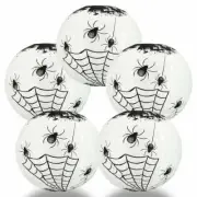 5 PACK | 14" Halloween Spiders Spooky Bug Webs Paper Lantern, Hanging Decoration