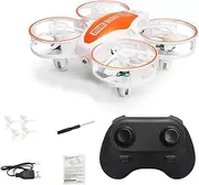 Birfcek Remote Control UAV RC Mini Drone RC One Button Takeoff and Landing Obstacle Avoidance LED Lantern Drone,Orange