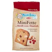 Mulino Bianco Mini Slices Biscuit Blueberry & Almonds | 3 Oz /90g