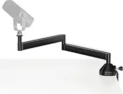 InnoGear Low Profile Mic Arm, Stand Boom Arm Microphone Desk with Shock Mount Clip 3/8/'' to 5/8/'' Adapter for Blue Yeti Hyper X QuadCast AT2020 Shure SM58 SM7B Fifine AM8 K669B, Black (MU-LP35)