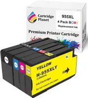 4 Pack (1BK,1C,1M,1Y) Compatible Ink for HP 955XL for HP Officejet Pro 7720 7730 7740 8210 8216 8710 8720 8730 8740 8745