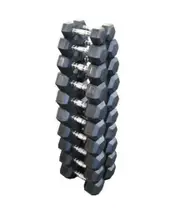 Rubber Hex Dumbbell Set - 9 Pairs (10kg - 30kg)