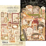 Autumn Greetings - Graphic 45 - Chipboard Tags & Frames Assortment 30/ Pk