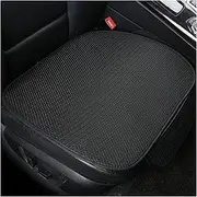 Car Interior Accessories Summer Ventilation Ice Silk Small Three Piece Car Seat Cushion Backless Single Sheet Three Piece Set Cool Cushion Car Supplies Automobile Interior(Black)
