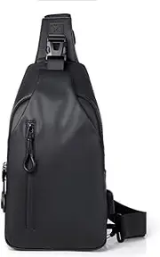 [NICDIU] JSEIAJB Cross border men's PU chest bag, Korean fashion shoulder bag, large capacity backpack