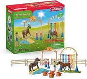 Schleich Farm World, Horse Gifts for Girls and Boys, Pont Agility Training Playset with Horse Toys 41-Piece Set