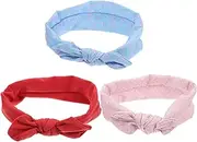 ANDRESLAD 3Pcs Newborn Headbands Adorable Elastic Hair Accessories for Comfortable Floral Design for Festivals and Celebrations