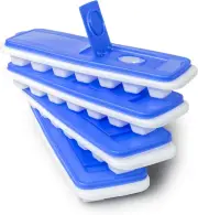 Ice Cube Trays with Lids | Stackable, No Spill, Covered Ice Cube Tray Set with R