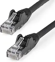 StarTech.com N6LPATCH50CMBK 100W PoE Snagless LSZH CAT6 Ethernet Cable, 50 cm, Black