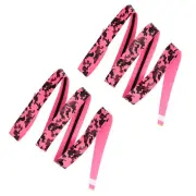 2Pcs PU Tennis Racket Overgrip Non-Slip Grip Tape with Damping Ridges, Pink