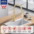 ACA 2 Modes Brushed Gold Pull Out Kitchen Mixer Tap Swivel Laundry Sink Faucet