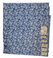 NWT Trendex Home Placemats Blue & Silver Ornaments 12" x 17" Set of 6