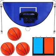 Trampoline Basketball Hoop, with Scoreboard and Mini Basketballs, Breakaway Rim for Dunking Trampoline Basketball Attachment Trampoline Accessory for Kids Adults Indoor Outdoor
