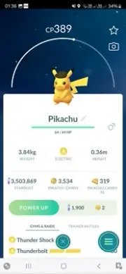 Pikachu ( Safari Hat ) Pokemon Trade Go