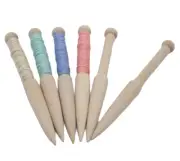 Wooden Tapestry Bobbin Weaving Needles Macrame Weaving Rainbow Wall Hanging
