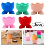 10X Breakfast Serving Cups Holders Set Boiled Egg Kitchen Silicone Egg Cup