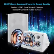 Herdio 2X 4"Outdoor Bluetooth Speakers Waterproof Wall Mount Stereo Theater 200W