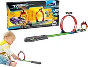 Race Car Track,Race Track Set for Kid - Safe Pull-Back Combination Vehicle Toy Easy to Build for Boys Girls Children Kid Teens